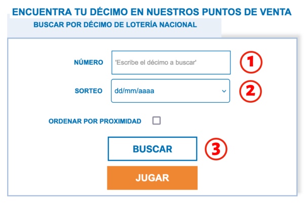Buscar numero de lotería
